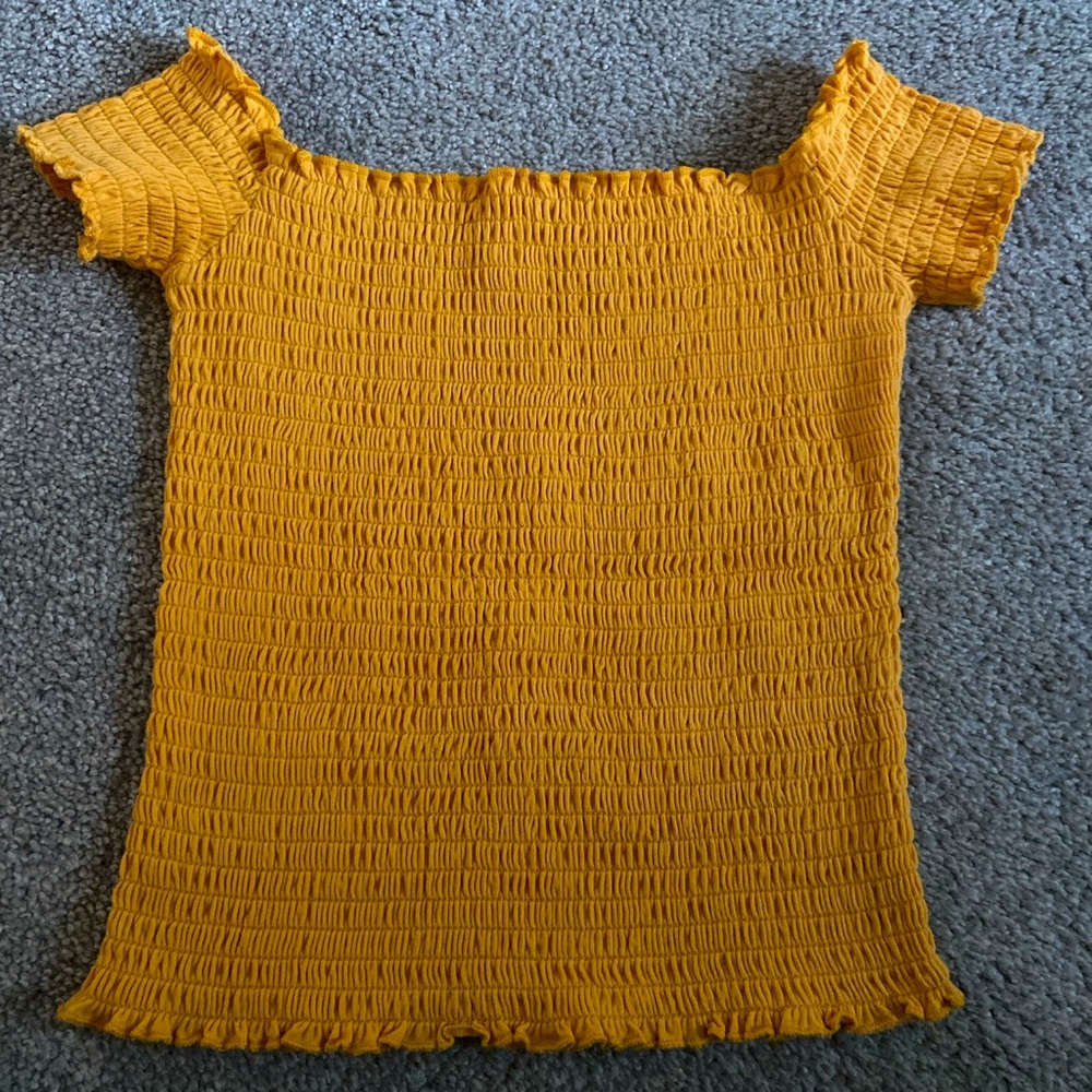 Hollister Yellow Off-the-Shoulder Top